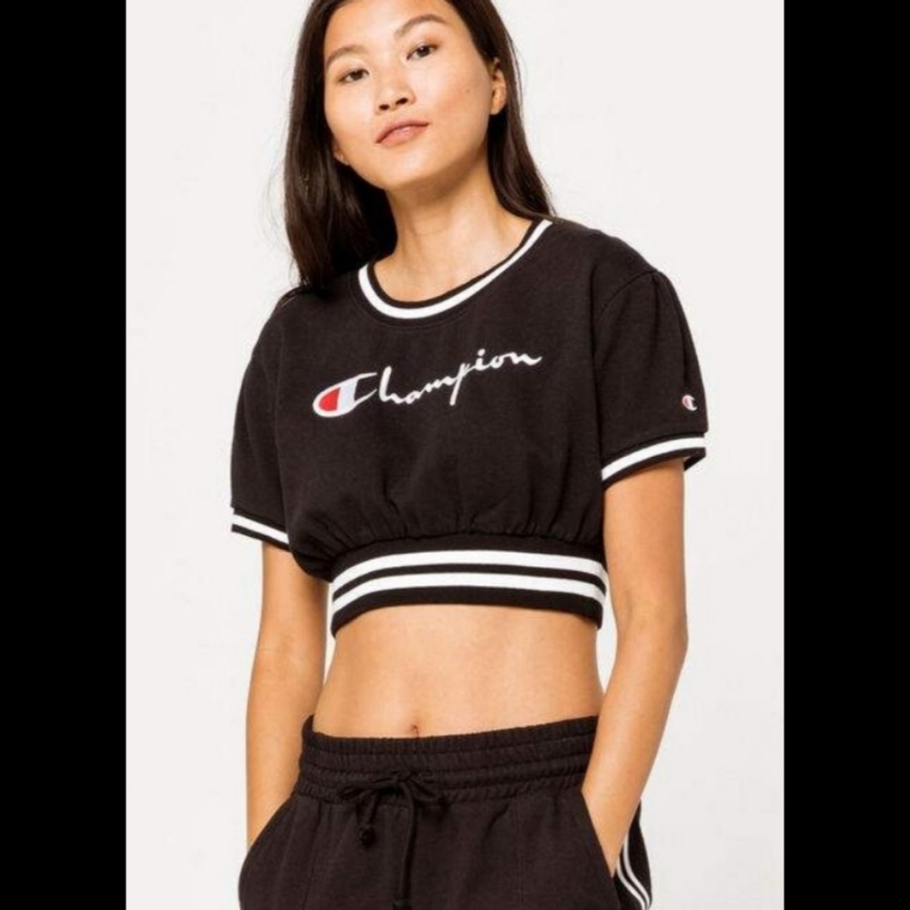 Champion Vintage Wash Crop Sweatshirt - Picture 2 of 7